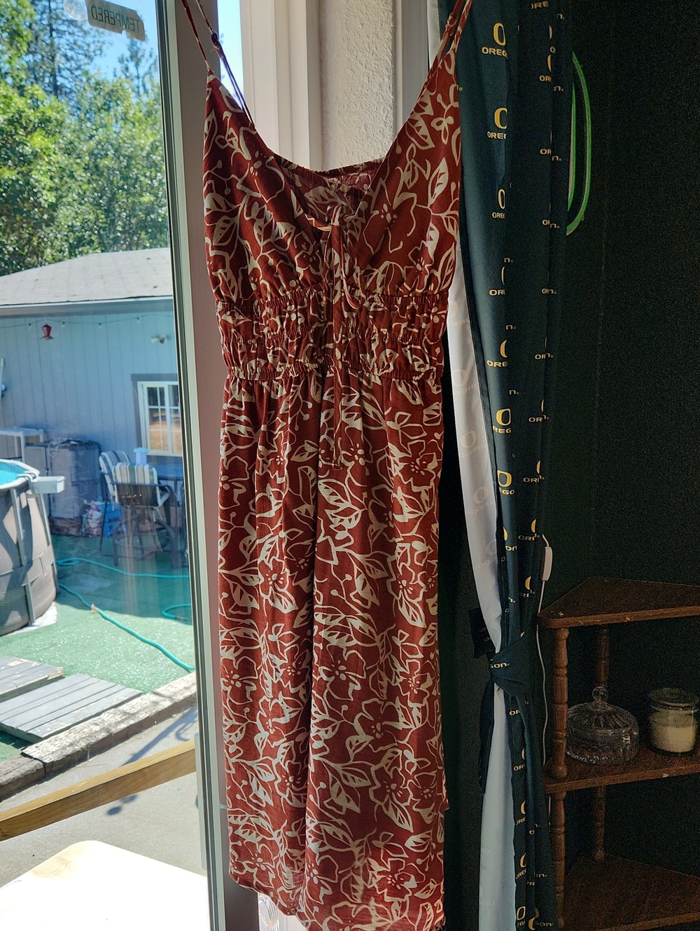BE COOL Rust and White Floral Print Sundress